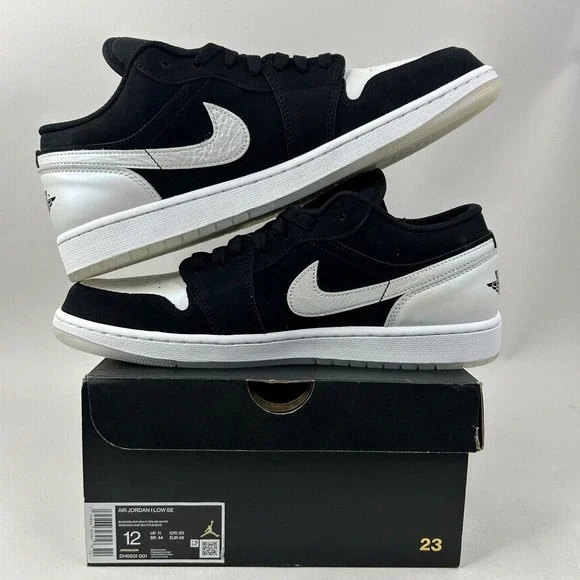 Nike Shoes Air Jordan 1 Low SE Retro “Diamond Shorts/Black White” 2024 - Picture 4 of 6